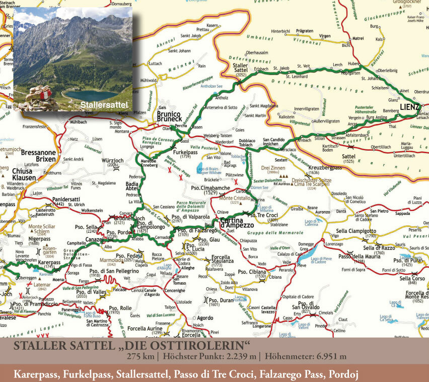 Karte für Route Staller Sattel „Die Osttirolerin“