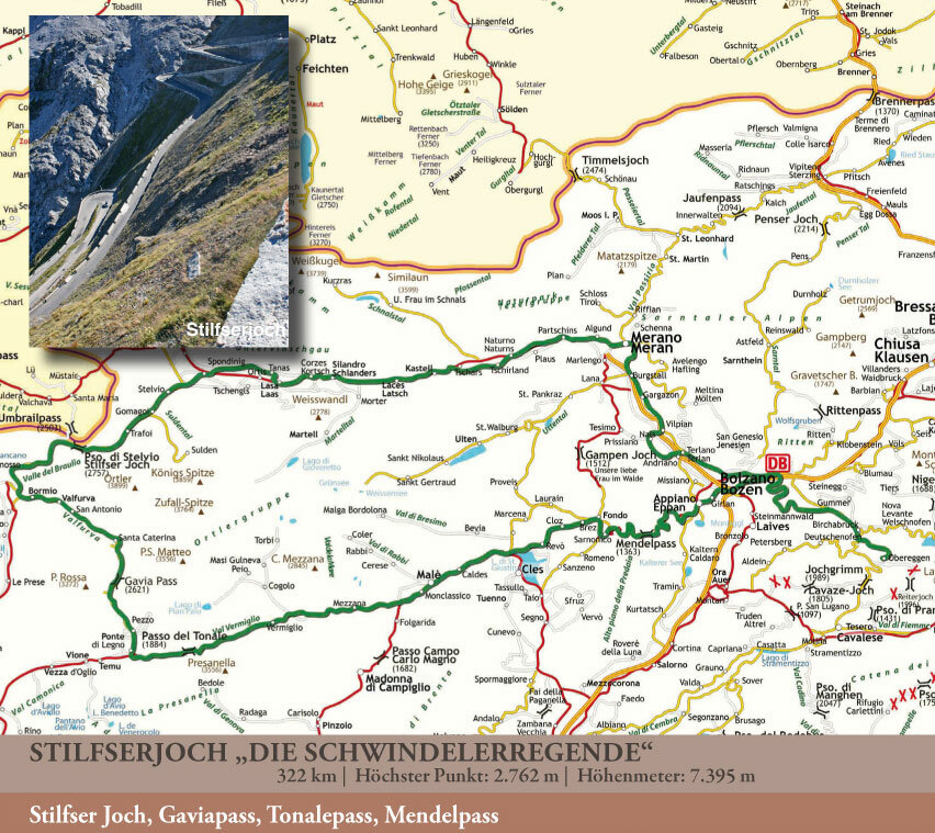 Karte für Route Stilfser Joch „Die Schwindelerregende“