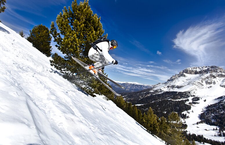 Skifahrer auf der Piste